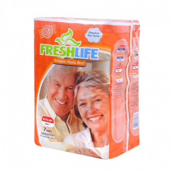 Fresh life adult Diapers, Large 7 Piece